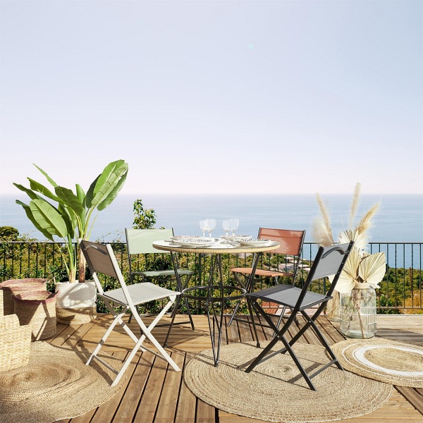 Krzesło Elba składane outdoor terrakota ( Rozmiar: uniwersalny )