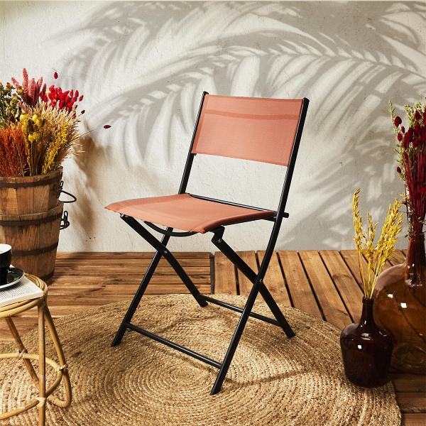 Krzesło Elba składane outdoor terrakota ( Rozmiar: uniwersalny )