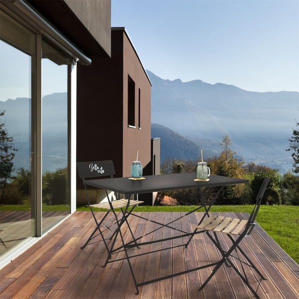 Stół składany Palermo czarny 70x110 cm ( Rozmiar: uniwersalny )