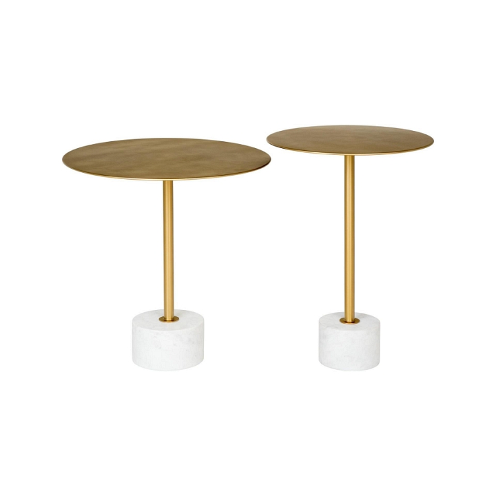 Stolik kawowy Lecco 41cm złoty - House Nordic