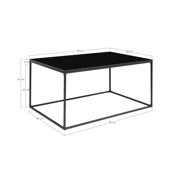 Stolik kawowy Vita czarny 60x90cm - House Nordic