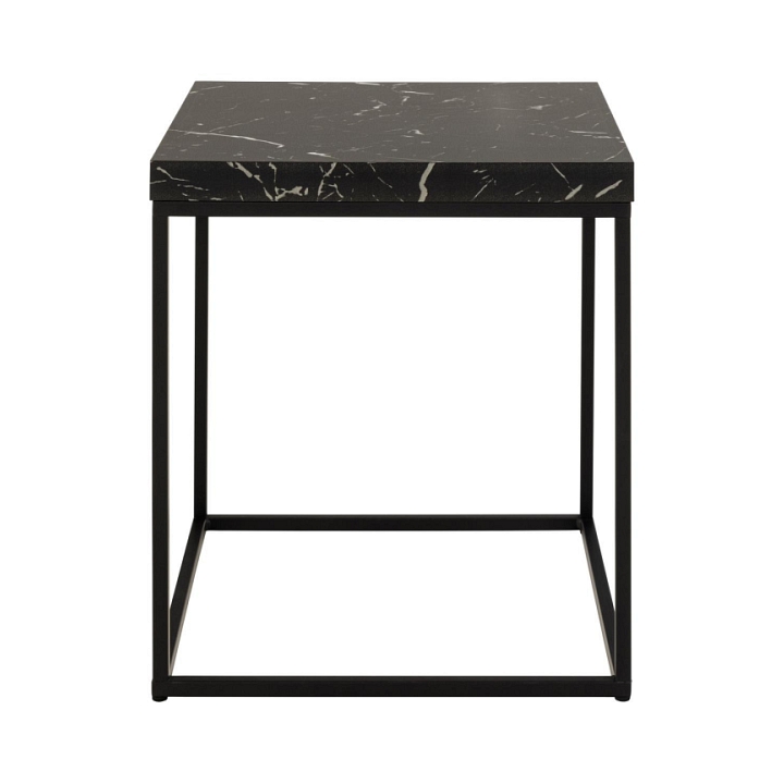 Stolik Barossa 40x40cm czarny marmur - ACTONA