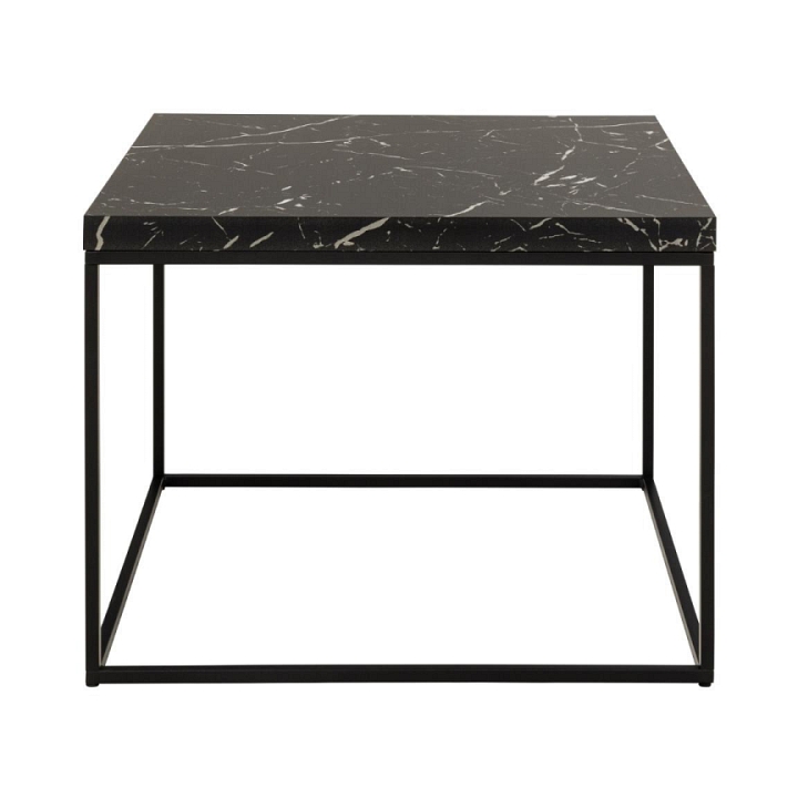 Stolik Barossa 60x60cm czarny marmur - ACTONA