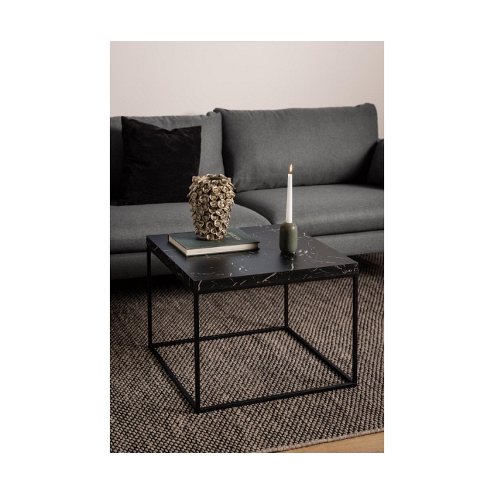 Stolik Barossa 60x60cm czarny marmur - ACTONA