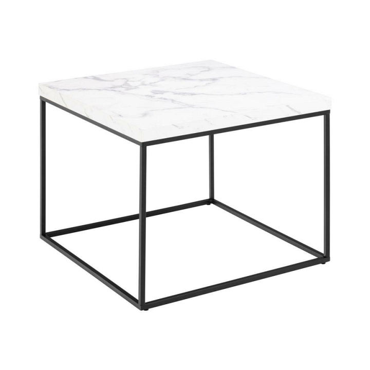 Stolik Barossa 60x60cm biały marmur - ACTONA