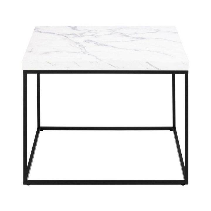 Stolik Barossa 60x60cm biały marmur - ACTONA