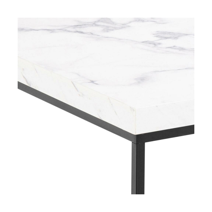 Stolik Barossa 60x60cm biały marmur - ACTONA