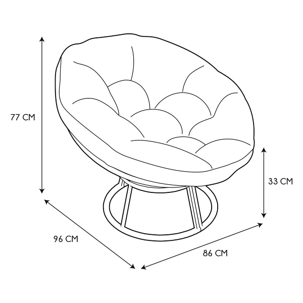 Fotel Cancun biały/ naturalny obrotowy ( Rozmiar: uniwersalny )