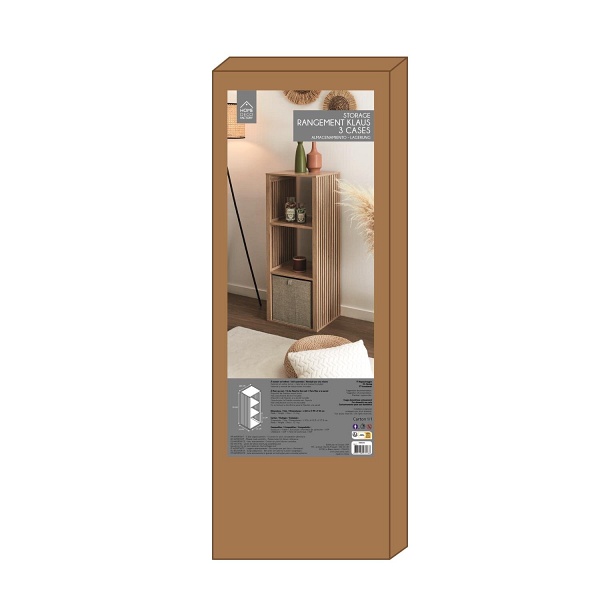 Regał Klaus 3 półki naturalny ( Rozmiar: uniwersalny )