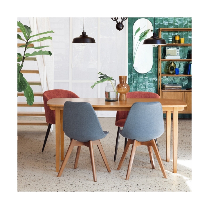 Fotel Celeste terracotta/czarne nogi - Atmosphera