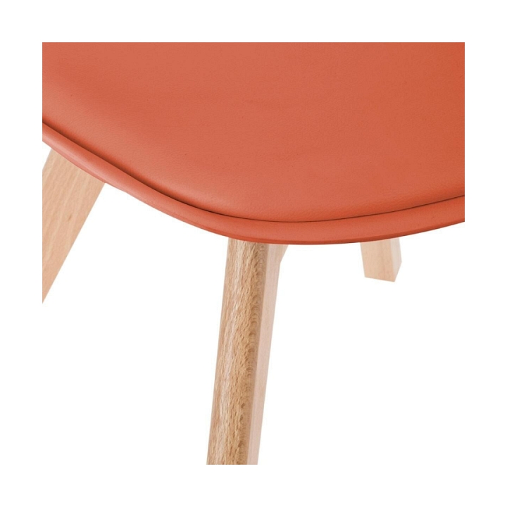 Krzesło Baya terracotta, nogi bukowe - Atmosphera