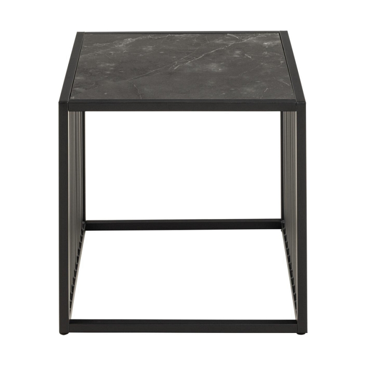 Stolik kawowy Strington 40x40cm marmur czarny - ACTONA