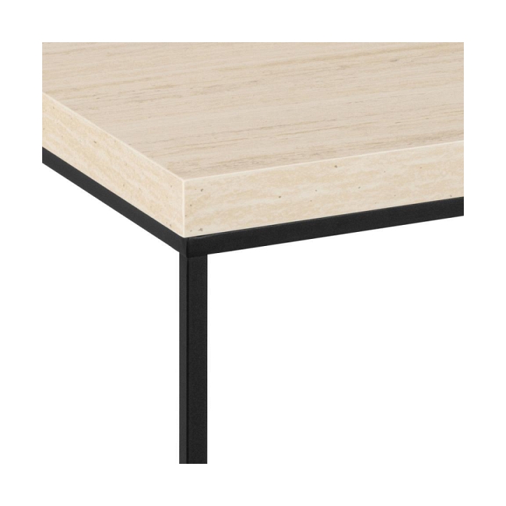 Stolik Barossa 110x55cm beżowy trawertyn - ACTONA