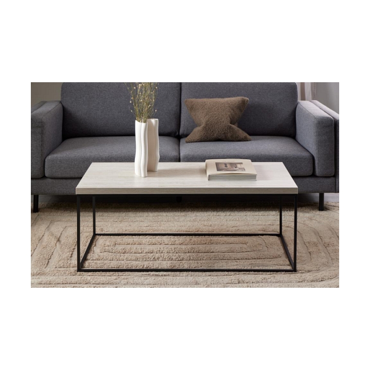 Stolik Barossa 110x55cm beżowy trawertyn - ACTONA