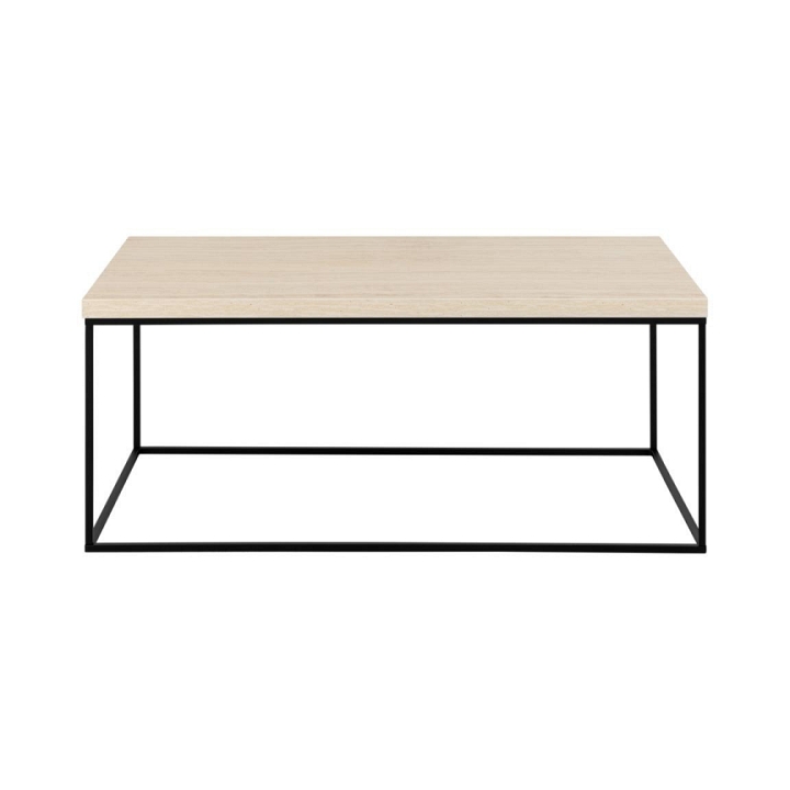 Stolik Barossa 110x55cm beżowy trawertyn - ACTONA