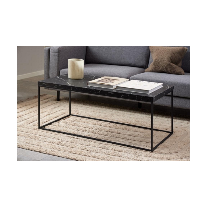 Stolik Barossa 110x55cm czarny marmur - ACTONA