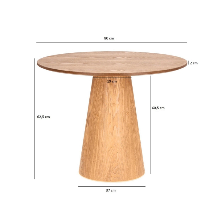 Stół kawowy Soleilo okrągły 80cm - Intesi