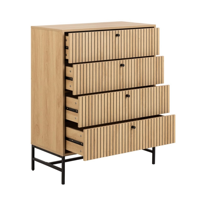 Komoda Albany 4 szuflady dąb naturalny - ACTONA