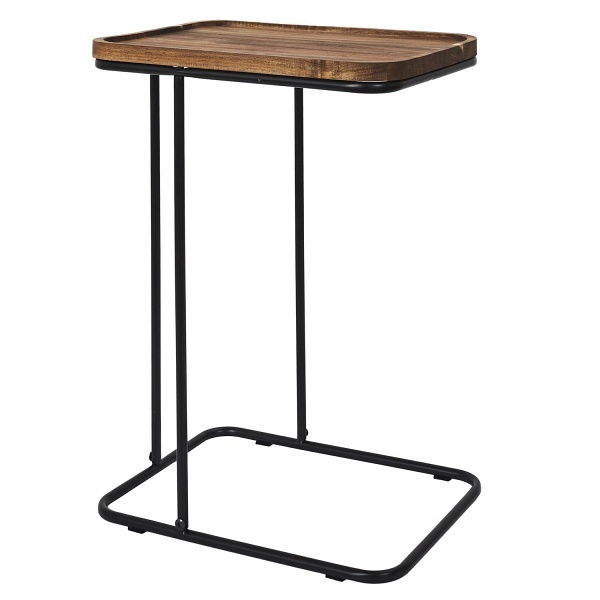 Stolik pomocniczny Meleto akacja/ czarny ( Rozmiar: uniwersalny )