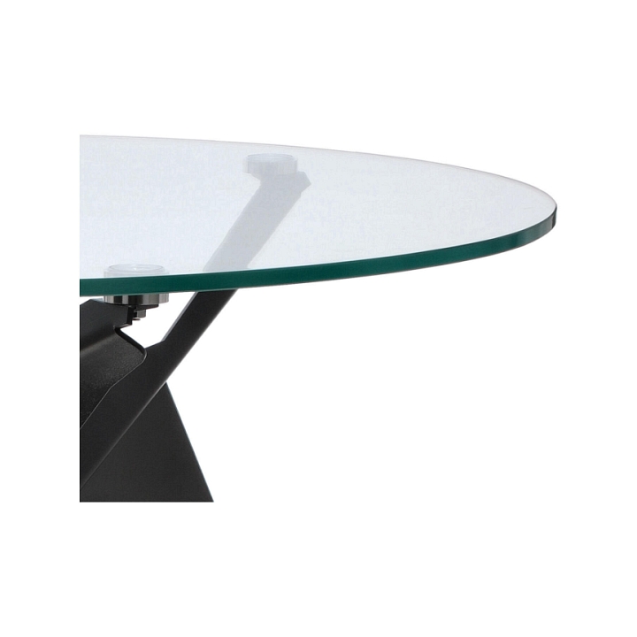 Stół Troy 90cm transparentny/ czarny - Intesi
