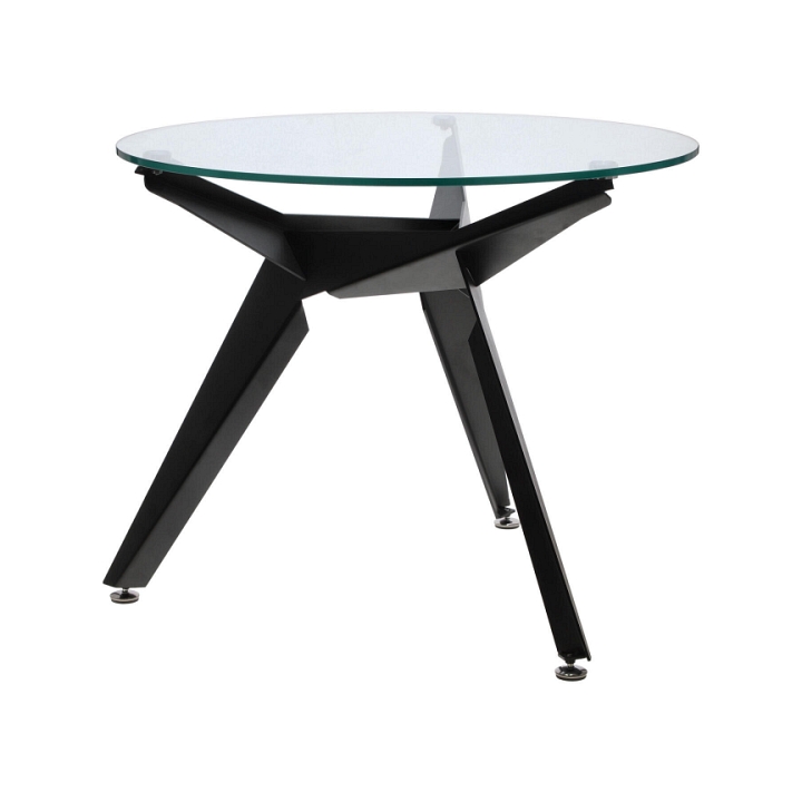 Stół Troy 90cm transparentny/ czarny - Intesi