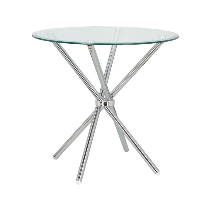 Stół Ufo 80cm transparentny/ chrom - Intesi