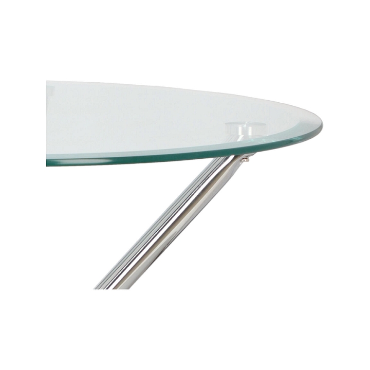 Stół Ufo 80cm transparentny/ chrom - Intesi