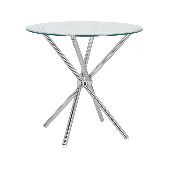 Stół Ufo 80cm transparentny/ chrom - Intesi