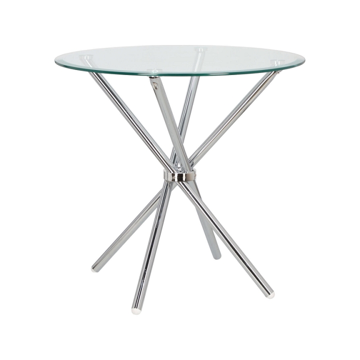 Stół Ufo 80cm transparentny/ chrom - Intesi