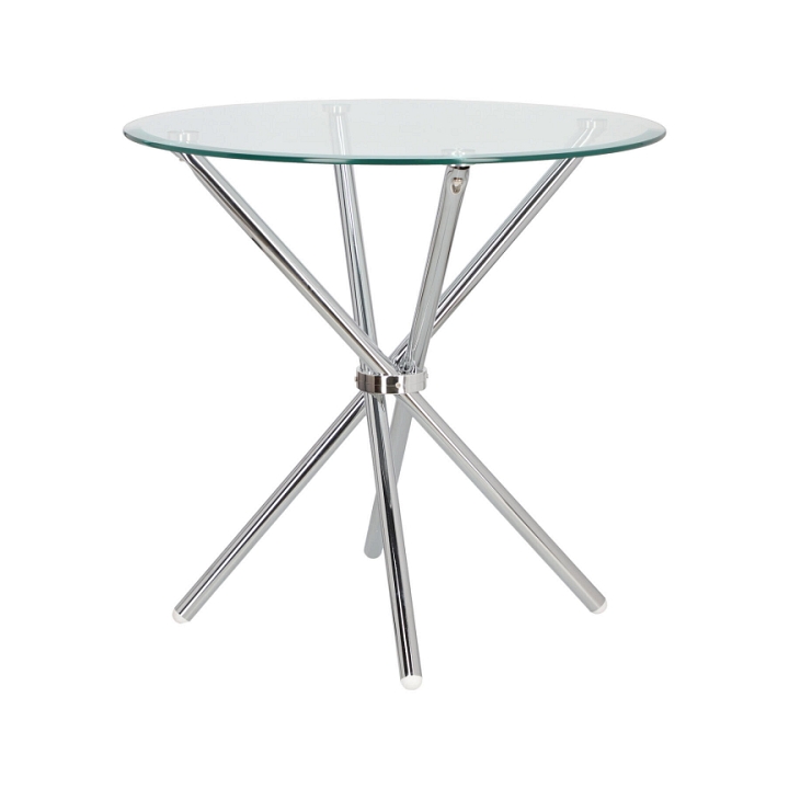 Stół Ufo 80cm transparentny/ chrom - Intesi