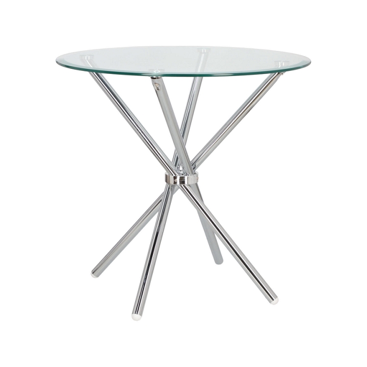 Stół Ufo 80cm transparentny/ chrom - Intesi
