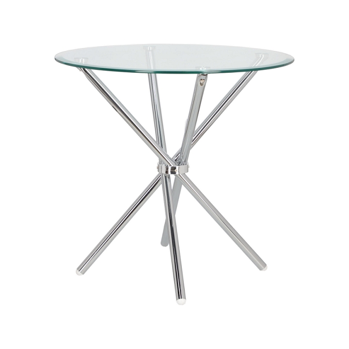 Stół Ufo 80cm transparentny/ chrom - Intesi