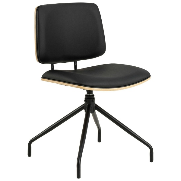 Krzesło obrotowe Owen czarny/dąb ( Rozmiar: uniwersalny )