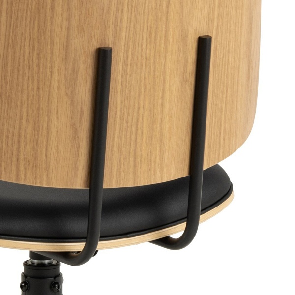 Krzesło obrotowe Owen czarny/dąb ( Rozmiar: uniwersalny )