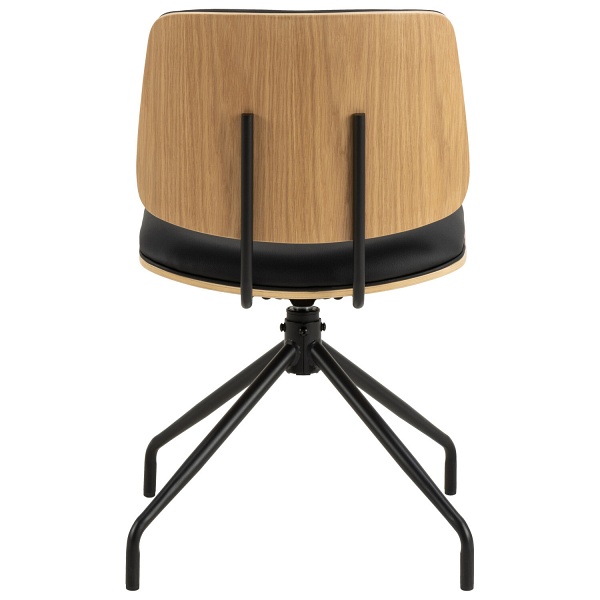 Krzesło obrotowe Owen czarny/dąb ( Rozmiar: uniwersalny )