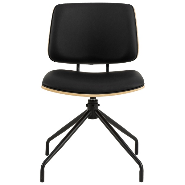 Krzesło obrotowe Owen czarny/dąb ( Rozmiar: uniwersalny )