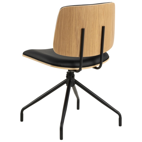 Krzesło obrotowe Owen czarny/dąb ( Rozmiar: uniwersalny )