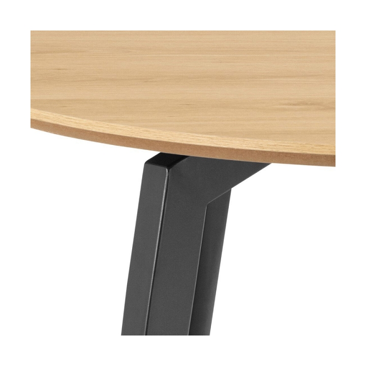 Stół Cadiz okrągły 120cm naturalny/czarny - ACTONA