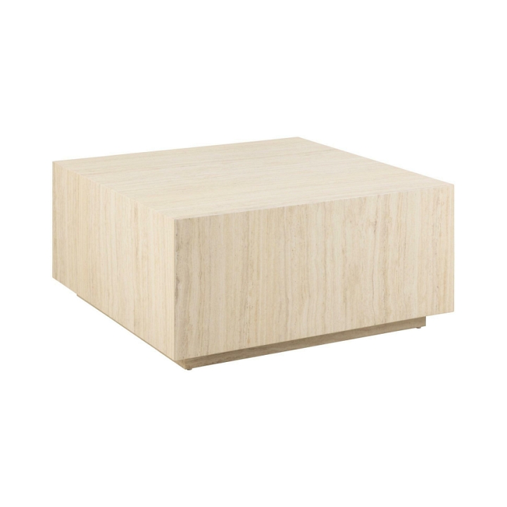 Stolik kawowy Dice 90x90cm trawertyn - ACTONA