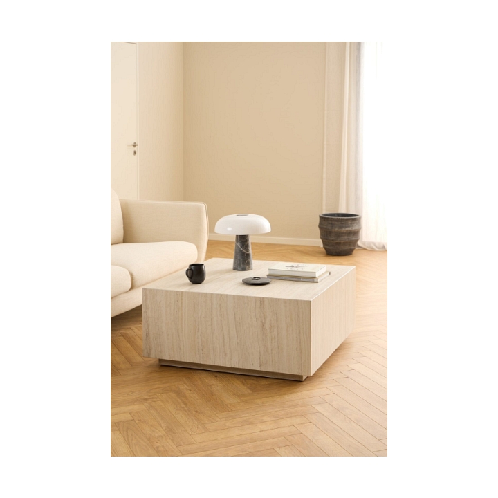 Stolik kawowy Dice 90x90cm trawertyn - ACTONA