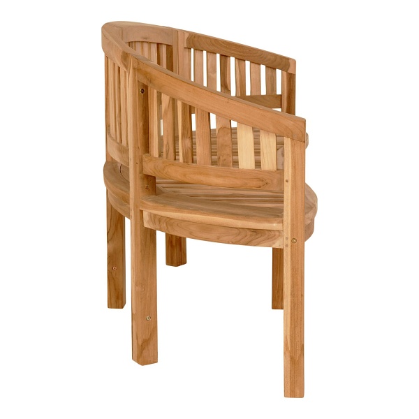 Ławka ogrodowa drewniana Boca z oparciem do ogrodu i na taras skandynawska teak naturalny Intesi ( Rozmiar: uniwersalny )