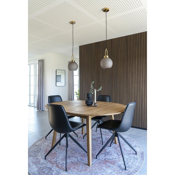 Krzesło Monaco obrotowe skandynawskie czarne ekoskóra do jadalni i salonu Intesi ( Rozmiar: uniwersalny )