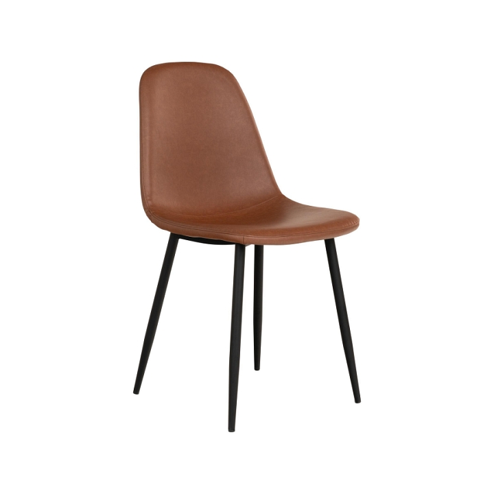 Krzesło Stockholm brązowe vintage PU/ czarne - House Nordic