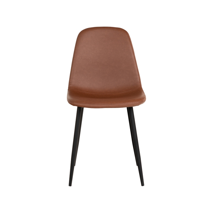 Krzesło Stockholm brązowe vintage PU/ czarne - House Nordic