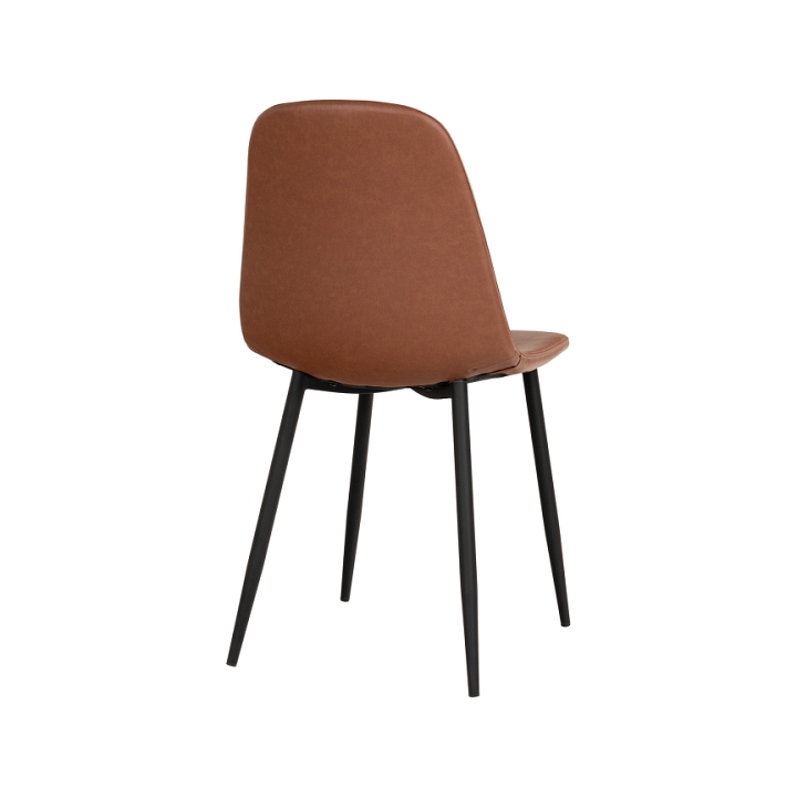 Krzesło Stockholm brązowe vintage PU/ czarne - House Nordic