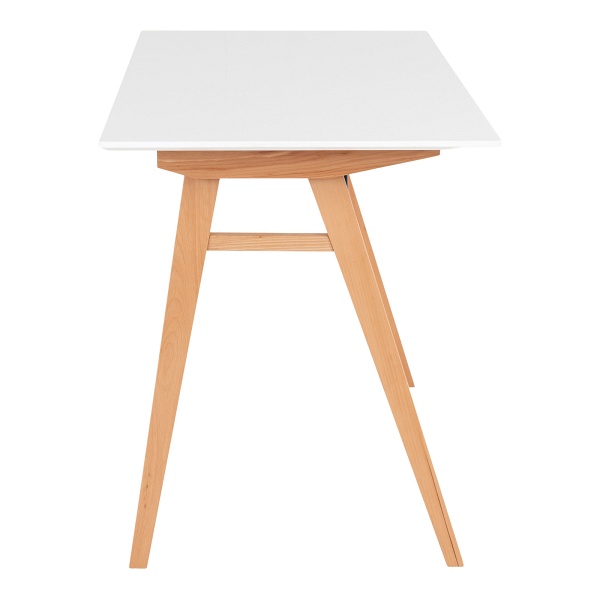 Biurko skandynawskie Vojens białe 120 cm do pracy i biura, drewniane Intesi ( Rozmiar: uniwersalny )