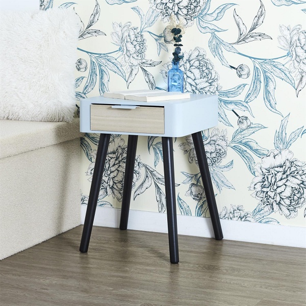 Szafka nocna Padano błękitna/czarna ( Rozmiar: uniwersalny )