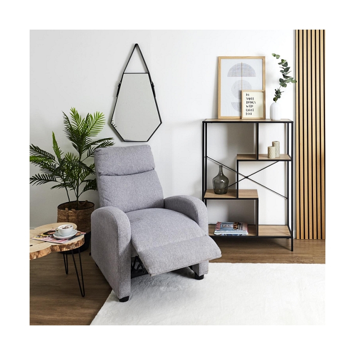 Fotel rozkładany Recliner Dream szary - Intesi