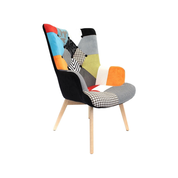 Fotel uszak Helsinki multikolor patchwork - Intesi