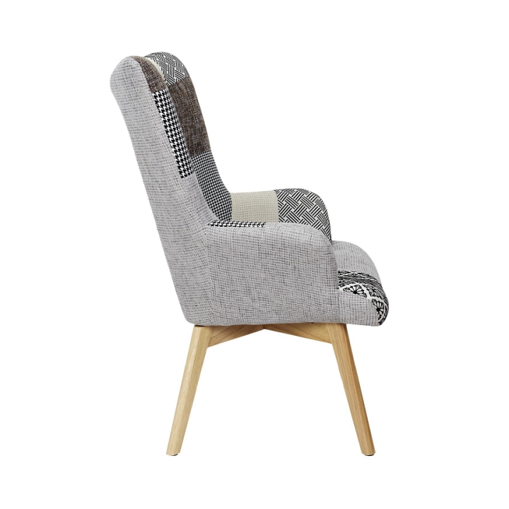 Fotel uszak Helsinki szary patchwork - Intesi